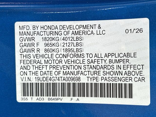 New 2026 Double Apex Blue Pearl Acura A-Spec Tech Package image 38