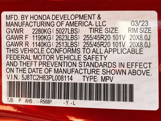 Certified Used 2023 Performance Red Pearl Acura A-Spec Advance Package image 37