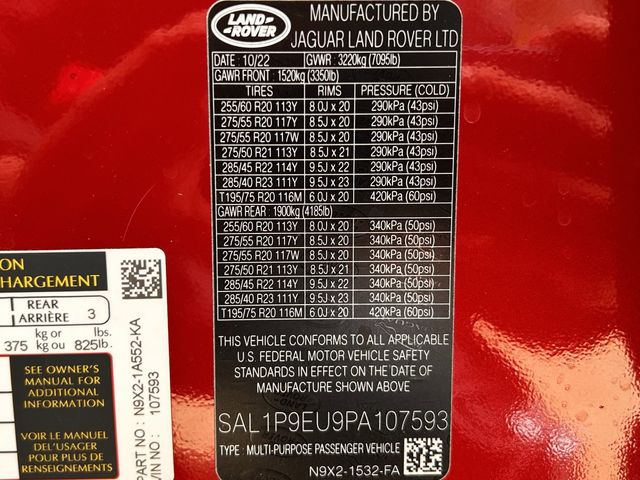 Used 2023 Firenze Red Metallic Land Rover SE image 37
