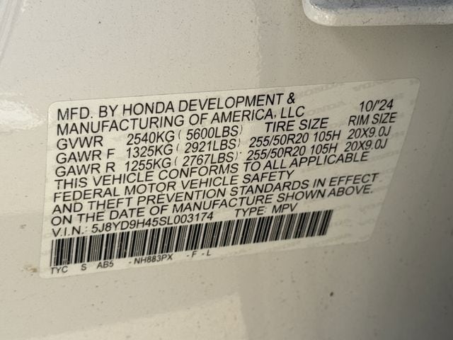 Certified Used 2025 Platinum White Pearl Acura Technology Package image 27