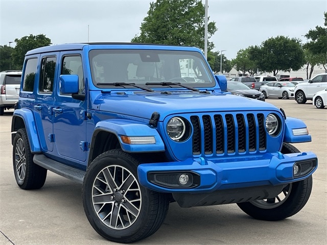 Used 2022 Jeep Wrangler Unlimited High Altitude 4XE with VIN 1C4JJXP65NW172100 for sale in Arlington, TX