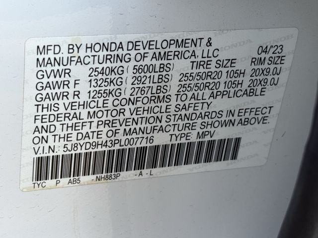 Certified Used 2023 Platinum White Pearl Acura Technology image 34