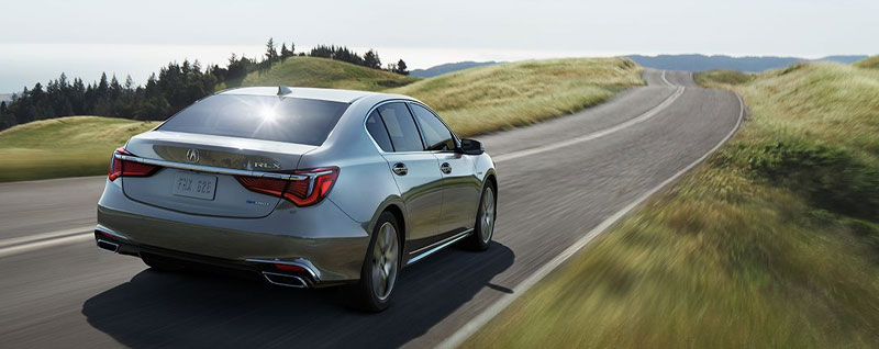 2020 Acura RLX Driving Through Hills