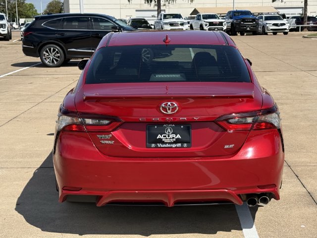 Used 2023 Supersonic Red Midnight Black Metallic Toyota SE image 5