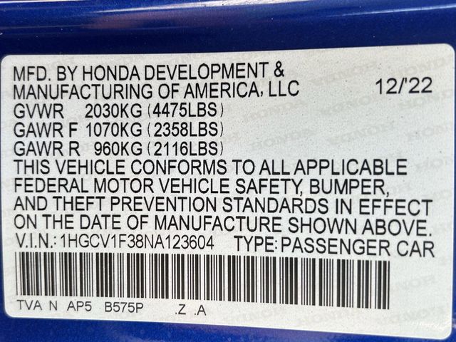 Used 2022 Still Night Pearl Honda Sport image 34