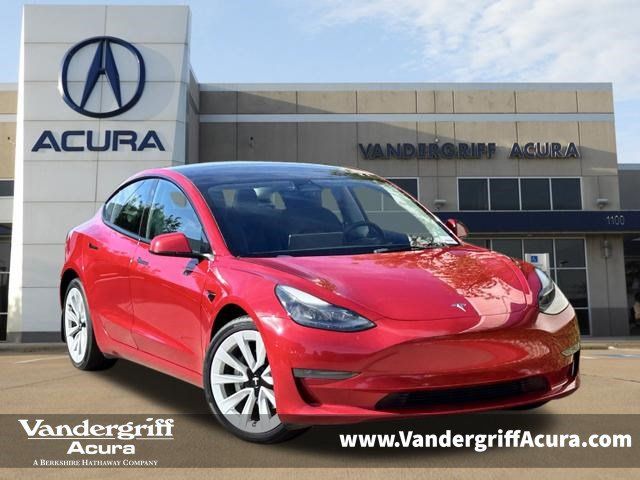 Red Multi-Coat 2023 Tesla Model 3 RWD Sedan Rear-Wheel Drive 1-Speed Automatic