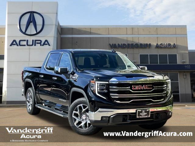 Onyx Black 2023 GMC Sierra 1500 SLT Crew Cab 4WD Pickup Truck Four-Wheel Drive Automatic