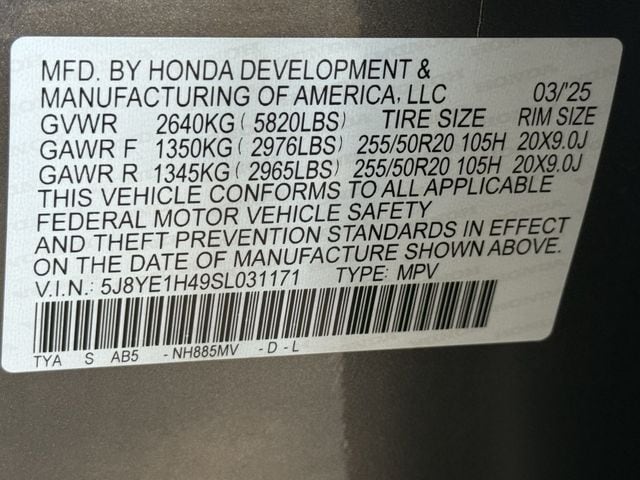 Certified Used 2025 Liquid Carbon Metallic Acura Technology Package image 33