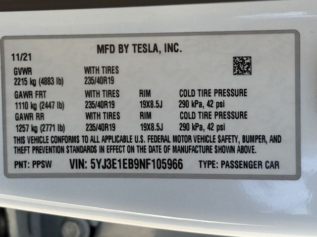 Used 2022 Pearl White Multi-Coat Tesla Long Range image 29