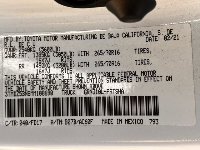 Used 2021 Super White Toyota TRD Off-Road image 31