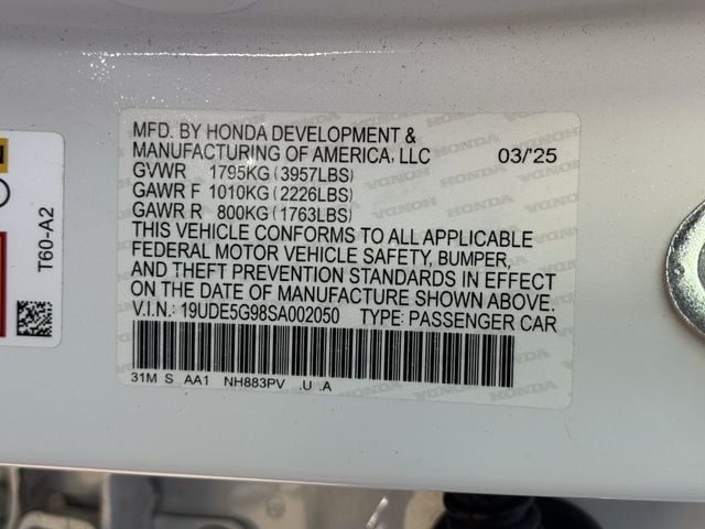 Certified Used 2025 Platinum White Pearl Acura Type S image 29