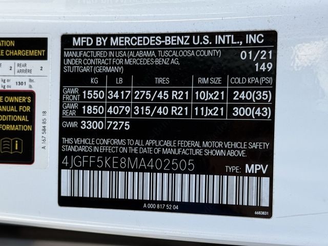 Used 2021 Polar White Mercedes-Benz GLS 450 image 32
