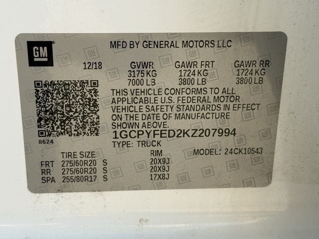 Used 2019 Summit White Chevrolet LT Trail Boss image 25