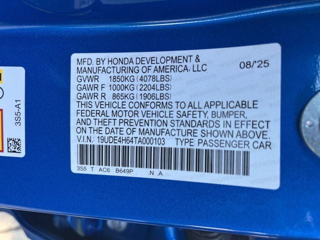 Used 2026 Double Apex Blue Pearl Acura A-Spec Tech Package image 34