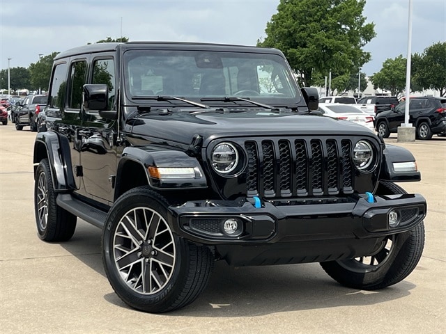 Used 2022 Jeep Wrangler Unlimited High Altitude 4XE with VIN 1C4JJXP6XNW154157 for sale in Arlington, TX