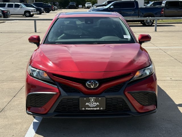 Used 2023 Supersonic Red Midnight Black Metallic Toyota SE image 7