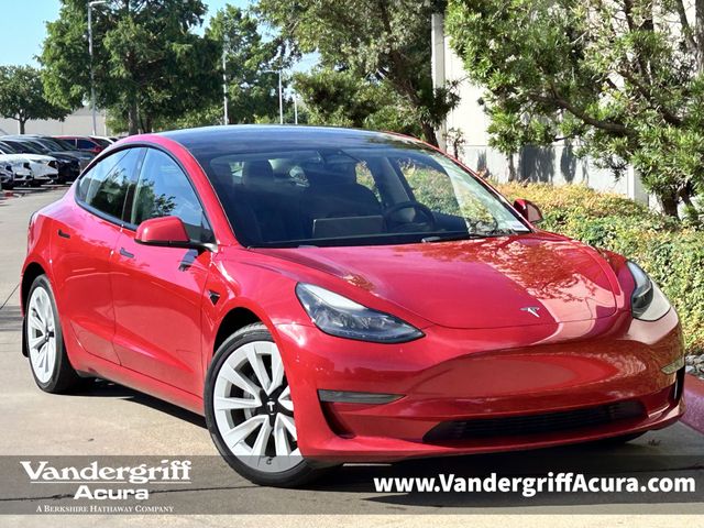 Red Multi-Coat 2023 Tesla Model 3 RWD Sedan Rear-Wheel Drive 1-Speed Automatic