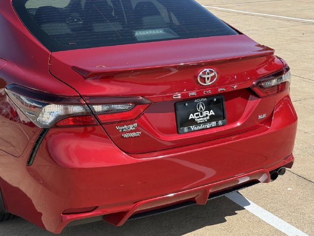 Used 2023 Supersonic Red Midnight Black Metallic Toyota SE image 6