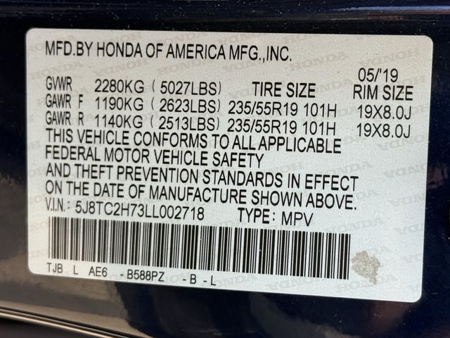 Used 2020 Fathom Blue Pearl Acura Advance Package image 33
