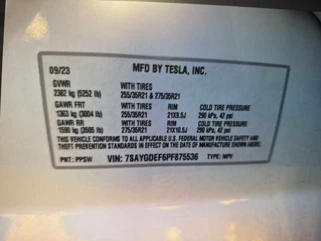 Used 2023 Pearl White Multi-Coat Tesla Performance image 6