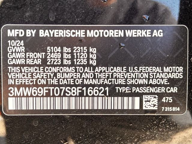 Used 2025 Black Sapphire Metallic BMW M340i xDrive image 35