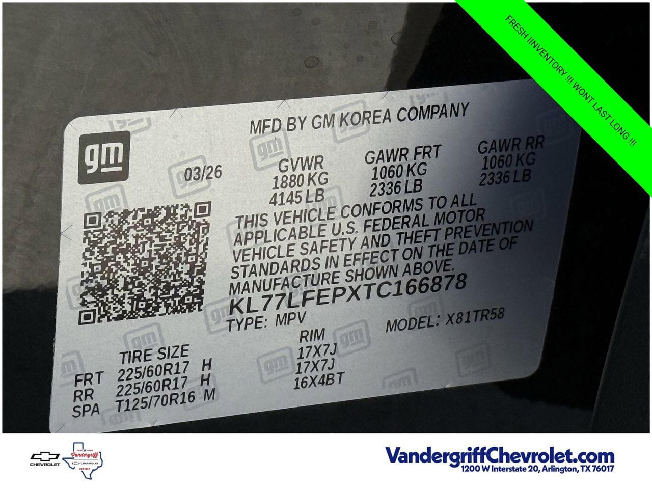 New 2026 Mosaic Black Metallic Chevrolet LS image 20