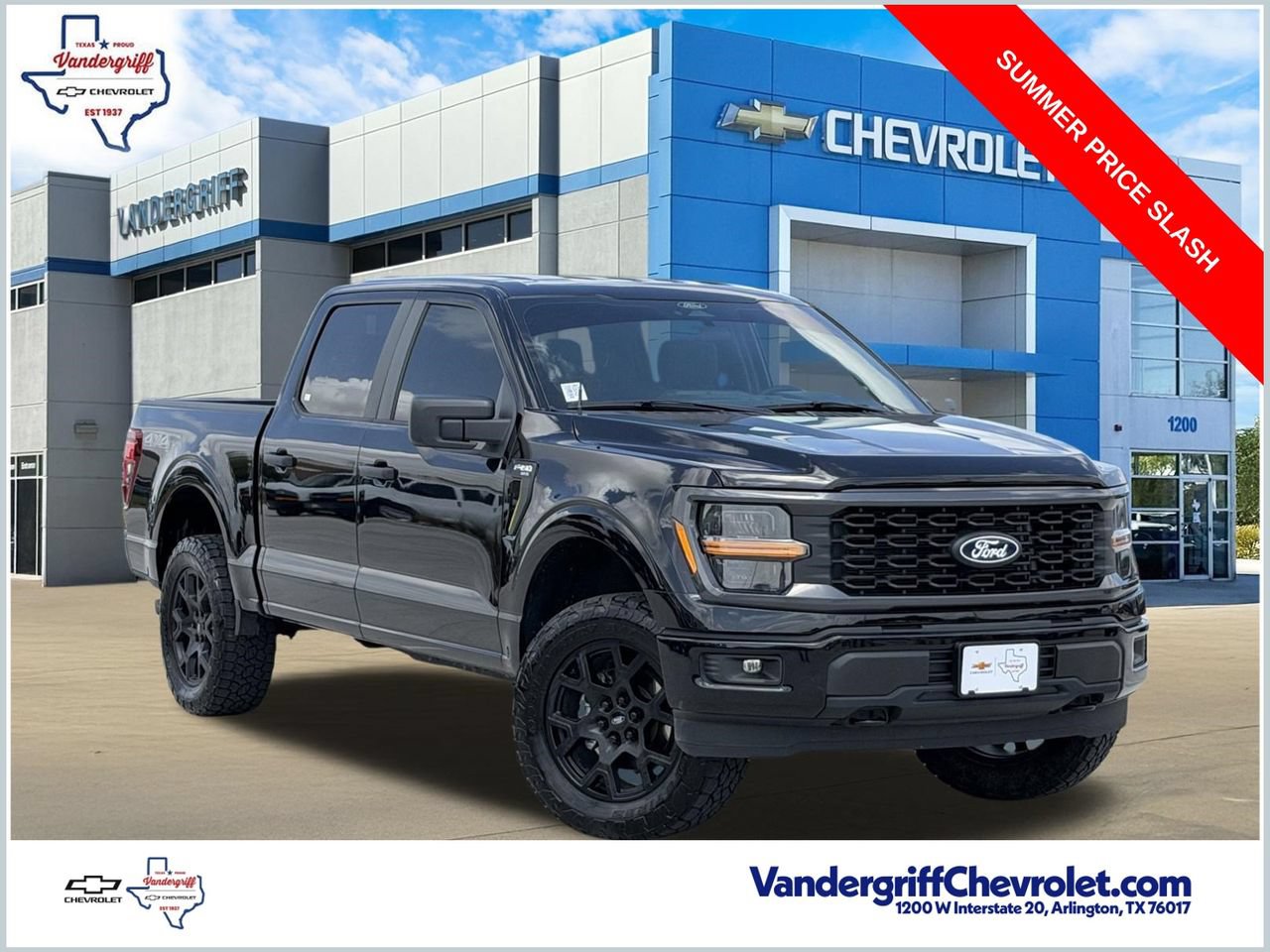 Black 2024 Ford F-150 Pickup Truck Four-Wheel Drive Automatic
