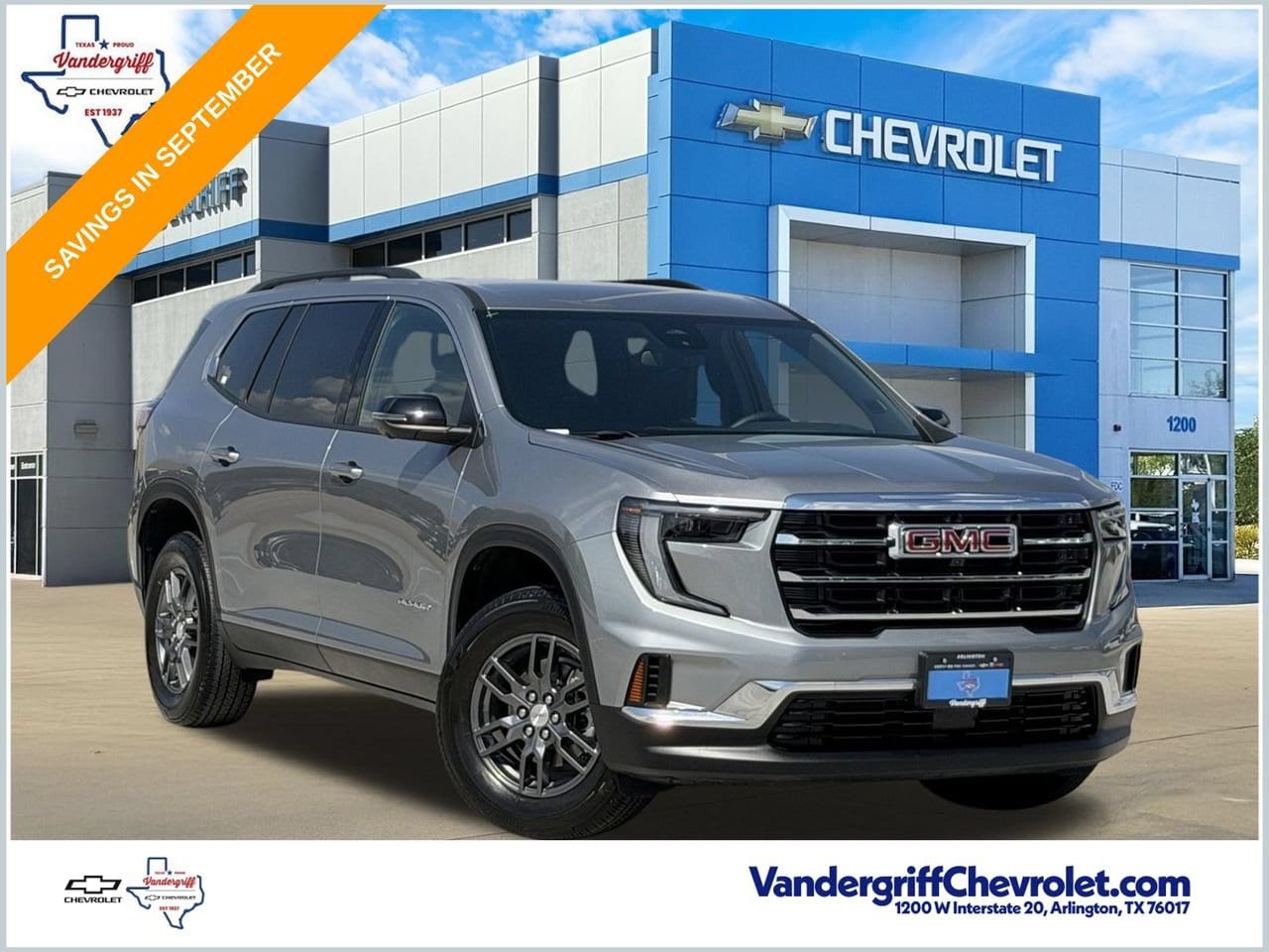 Sterling Metallic 2025 GMC Acadia SUV / Crossover Front-Wheel Drive Automatic