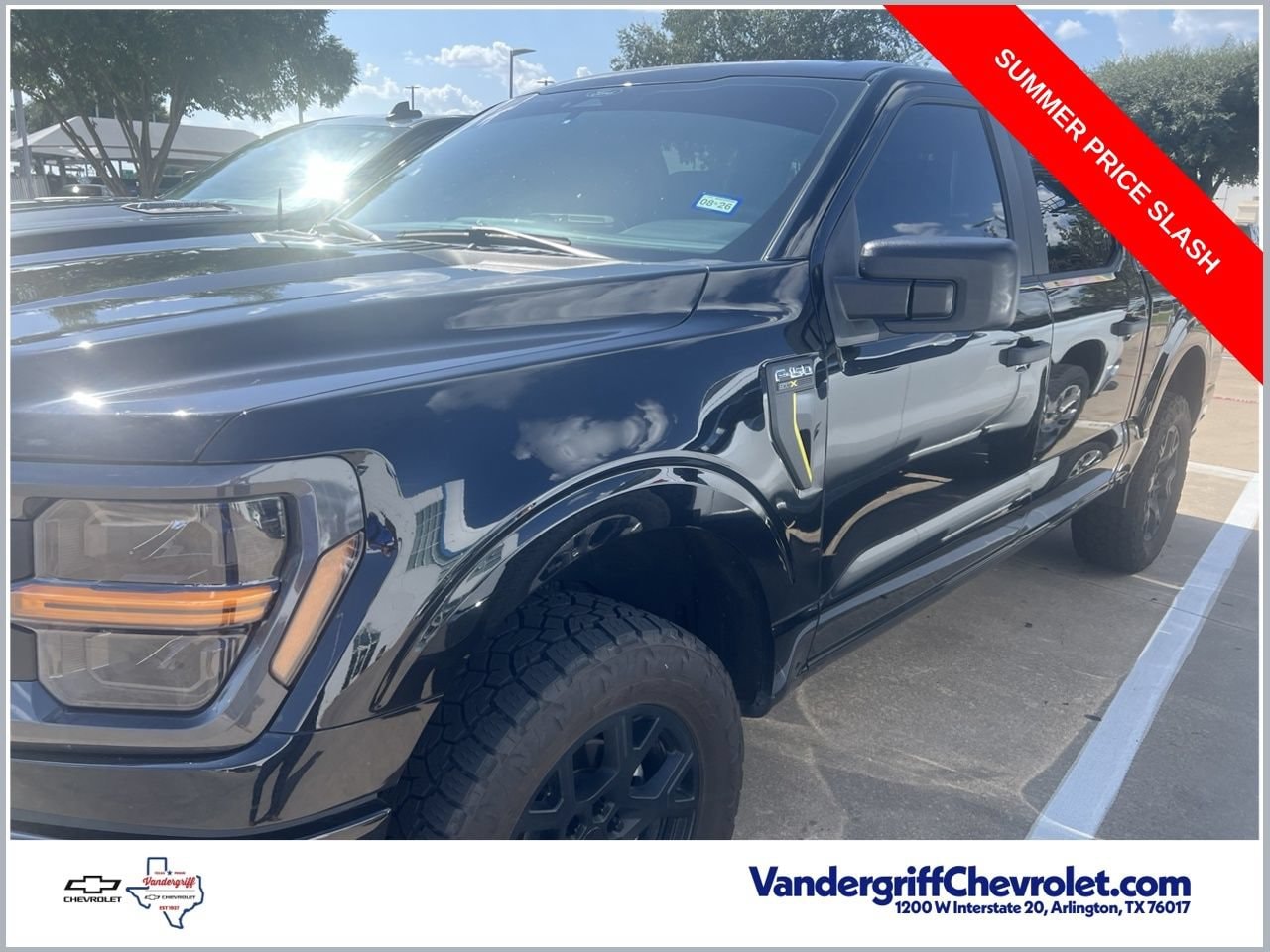 Black 2024 Ford F-150 Pickup Truck Four-Wheel Drive Automatic