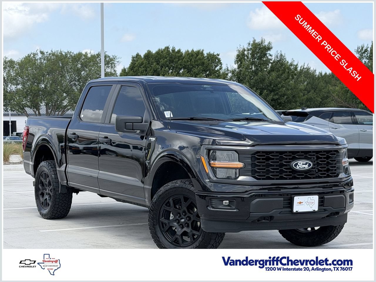 Black 2024 Ford F-150 Pickup Truck Four-Wheel Drive Automatic