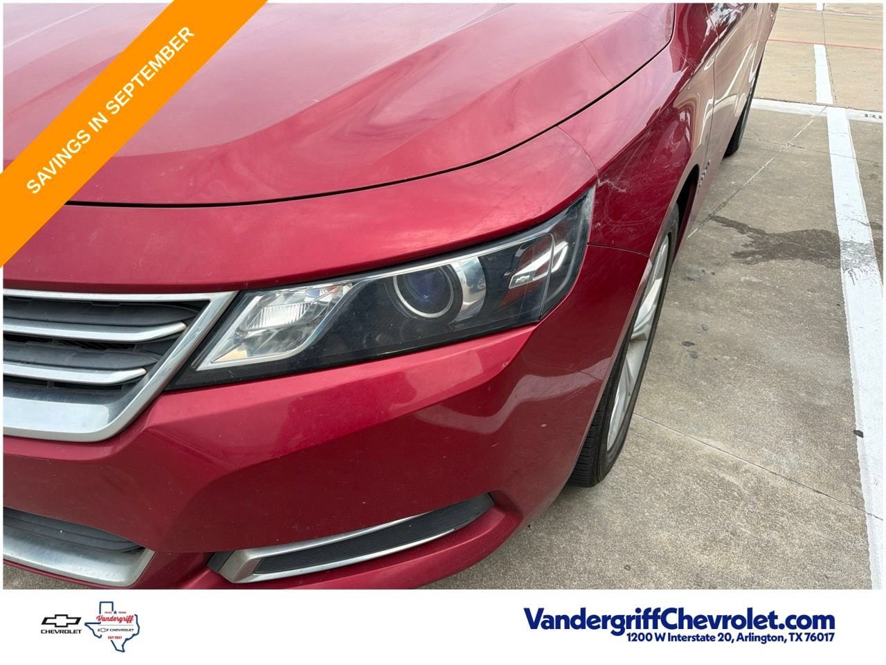 Used 2015 Chevrolet Impala 2LT with VIN 2G1125S35F9274014 for sale in Arlington, TX