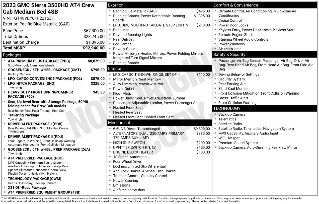 2023 GMC Sierra 3500HD AT4 - Photo 31