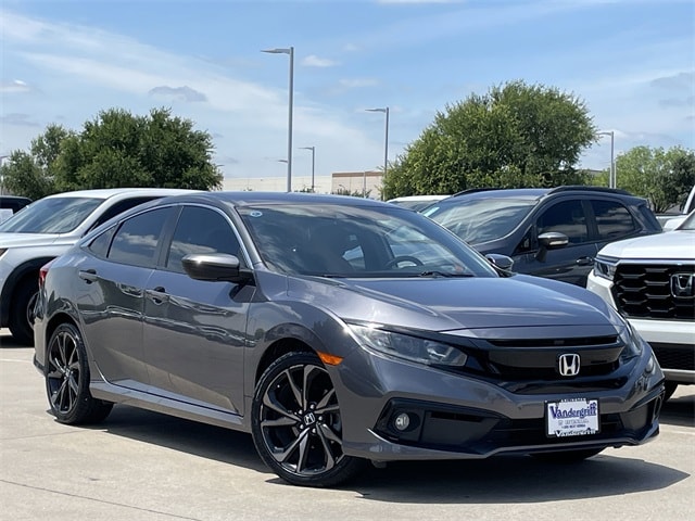 Certified 2020 Honda Civic Sport with VIN 2HGFC2E84LH598929 for sale in Arlington, TX