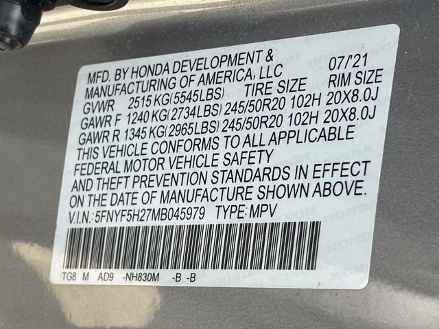 2021 Honda Pilot SE - Photo 30