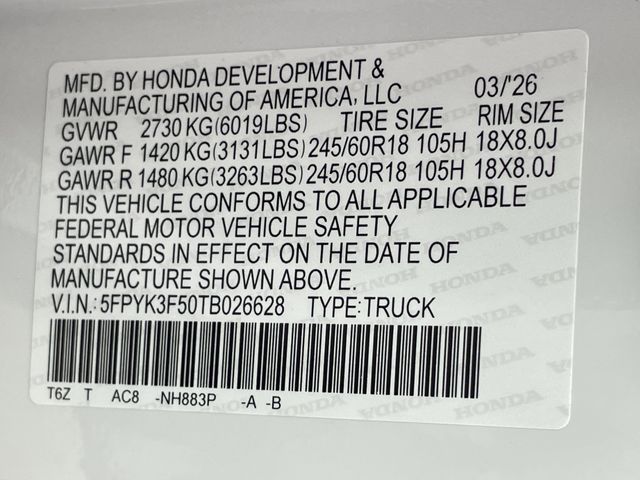 2026 Honda Ridgeline RTL - Photo 26
