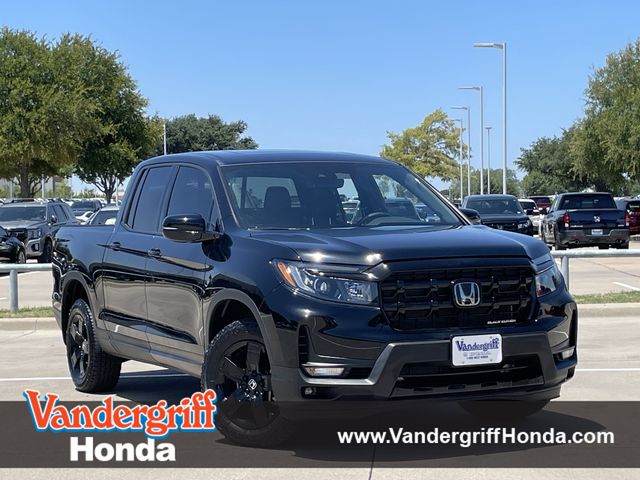 Crystal Black Pearl 2025 Honda Ridgeline Pickup Truck All-Wheel Drive 9-Speed Automatic