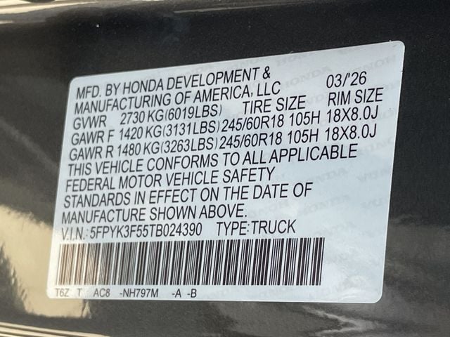 2026 Honda Ridgeline RTL - Photo 26