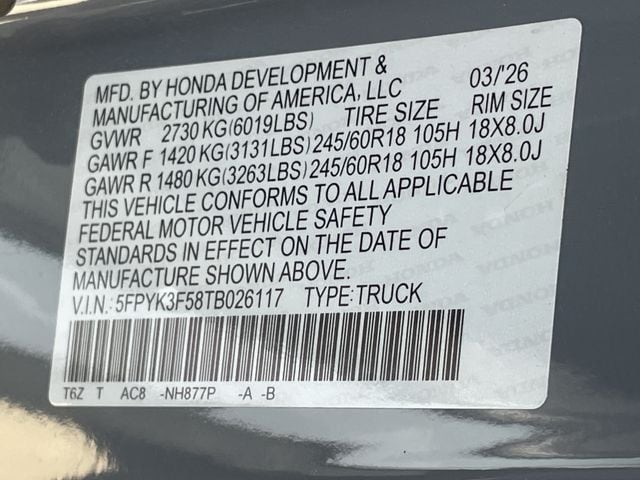 2026 Honda Ridgeline RTL - Photo 26