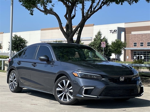 Certified 2024 Honda Civic Hatchback EX-L with VIN 19XFL1H71RE016673 for sale in Arlington, TX