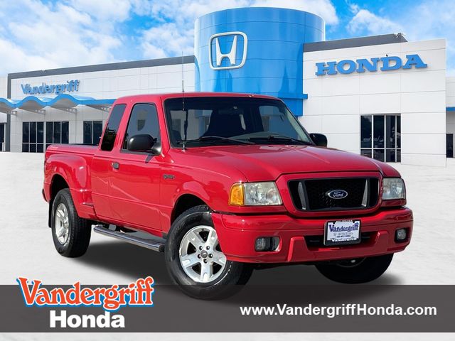 Bright Red 2004 Ford Ranger Pickup Truck Four-Wheel Drive 5-Speed Automatic