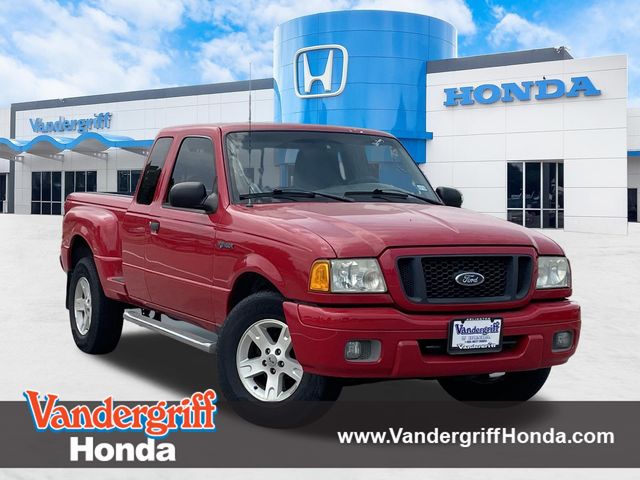 Bright Red 2004 Ford Ranger Pickup Truck Four-Wheel Drive 5-Speed Automatic