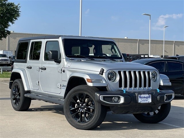 Used 2023 Jeep Wrangler 4xe Sahara 4XE with VIN 1C4JJXP65PW660952 for sale in Arlington, TX