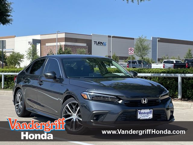 Meteorite Gray Metallic 2024 Honda Civic Sedan Front-Wheel Drive Continuously Variable Transmission