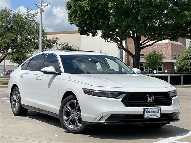 Certified 2023 Honda Accord Hybrid EX-L with VIN 1HGCY2F62PA055388 for sale in Arlington, TX