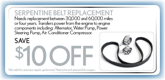 Serpentine Belt Vandergriff Honda Service Coupon Arlington Tx