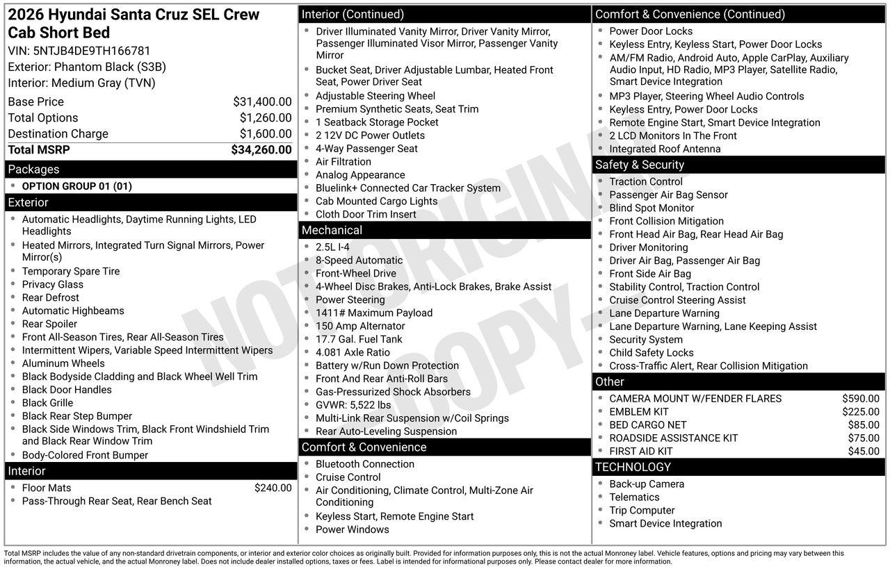 New 2026 S3B Black Hyundai SEL FWD image 7