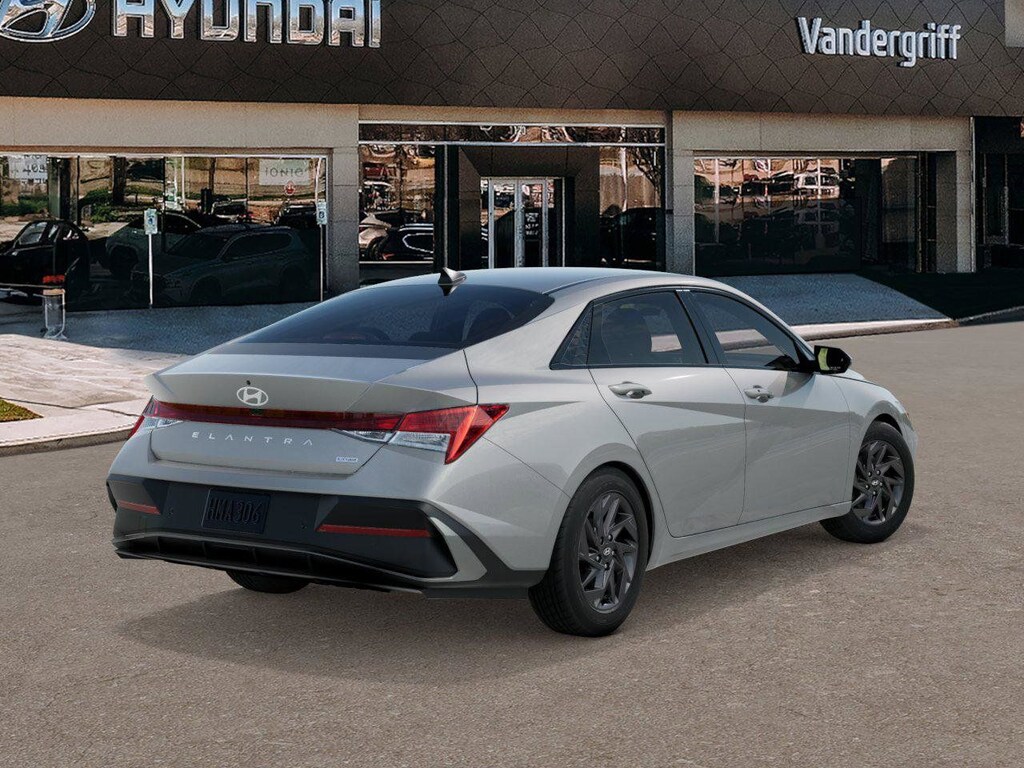 New 2026 Hyundai Elantra Hybrid Blue Sedan