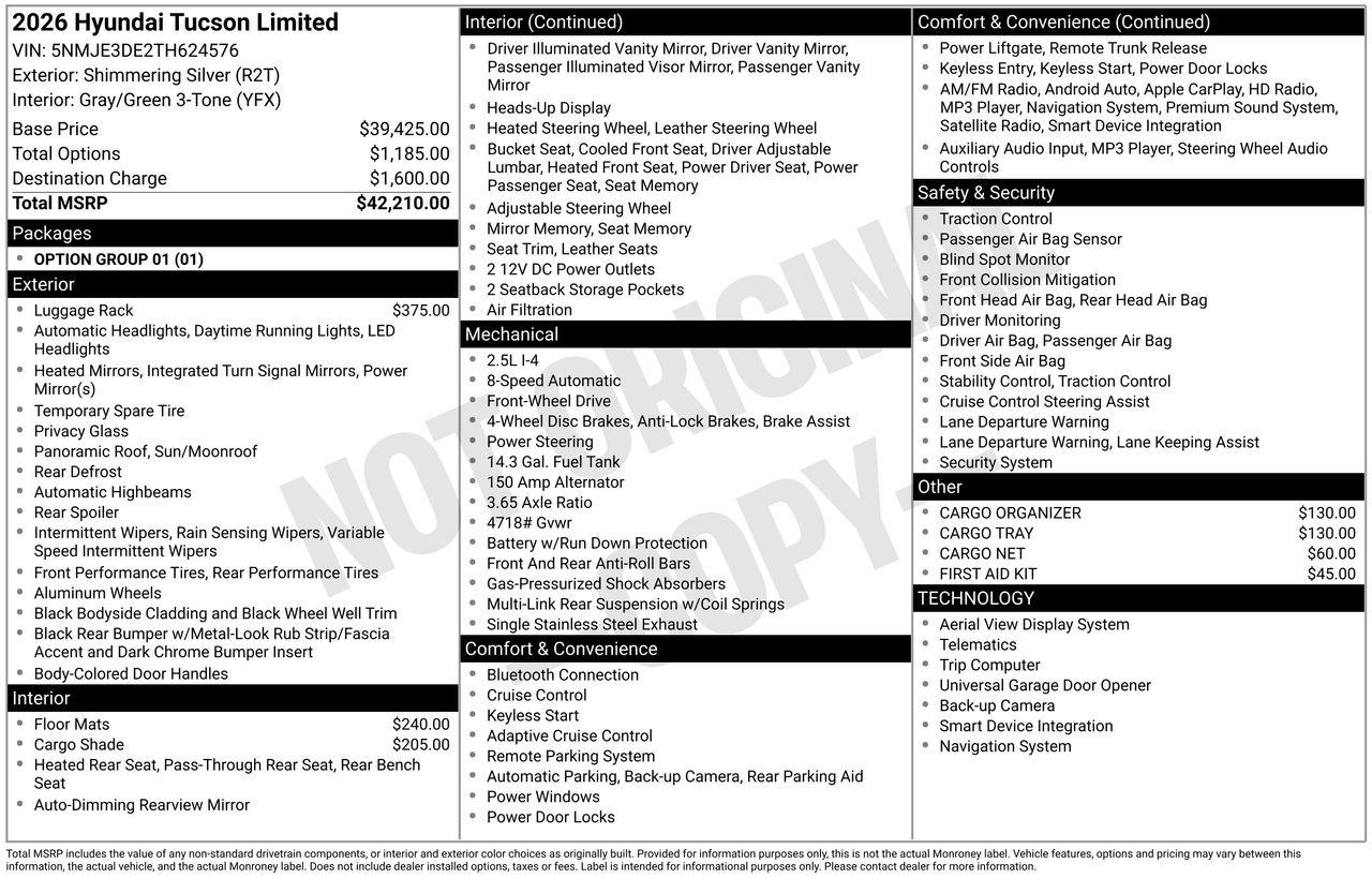 New 2026 R2T Silver Hyundai Limited FWD image 7