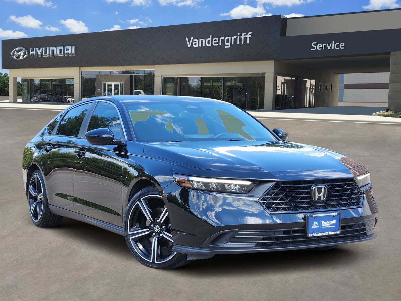 Crystal Black Pearl 2023 Honda Accord Hybrid Sedan Front-Wheel Drive Continuously Variable Transmission