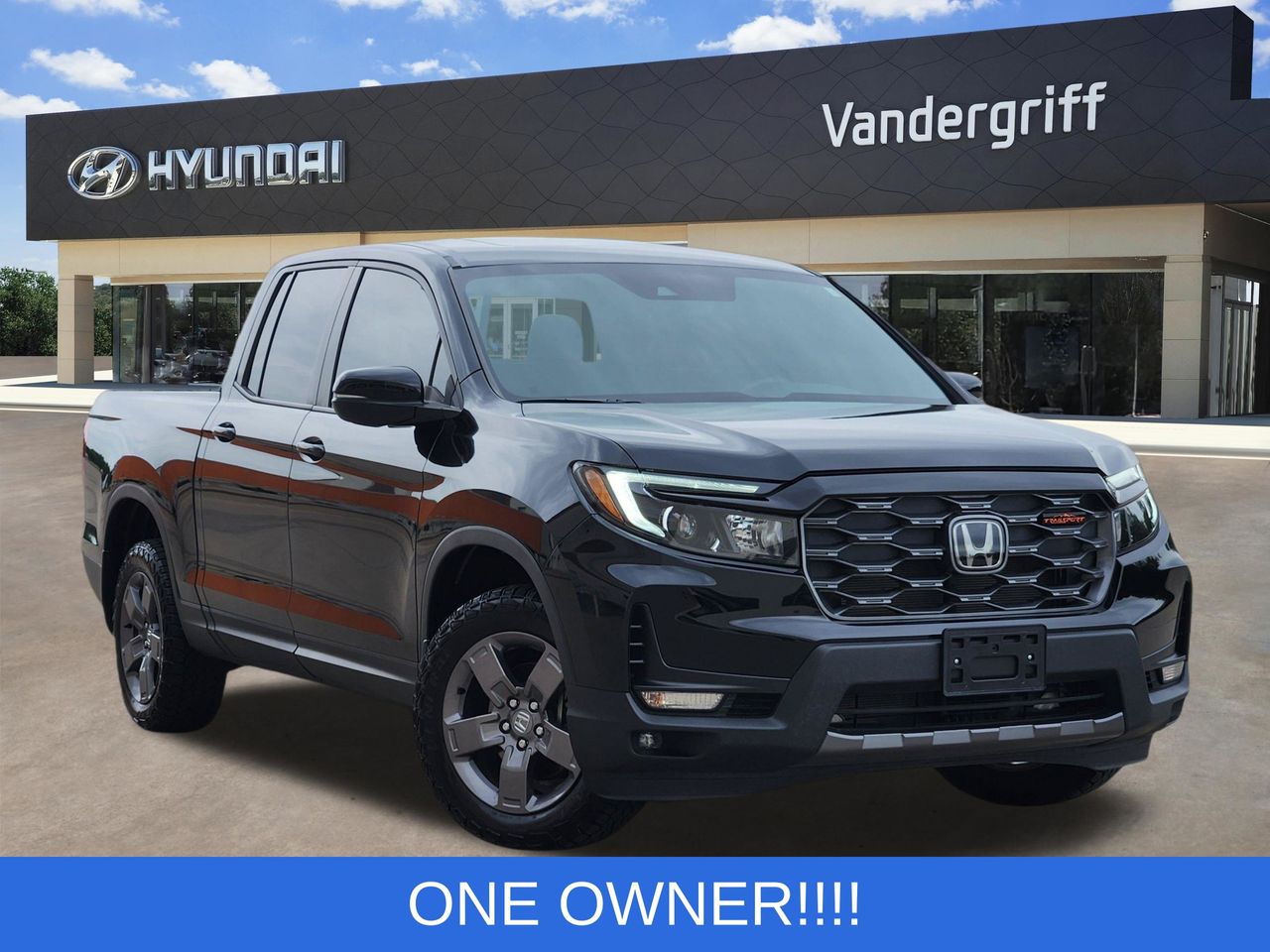 Crystal Black Pearl 2025 Honda Ridgeline Pickup Truck All-Wheel Drive 9-Speed Automatic